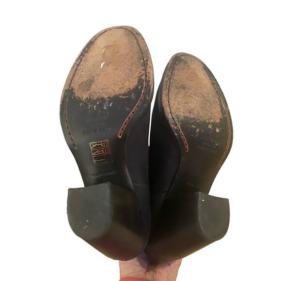 Acne Black Leather Healed Boots Size 37 - Picture 5 of 5